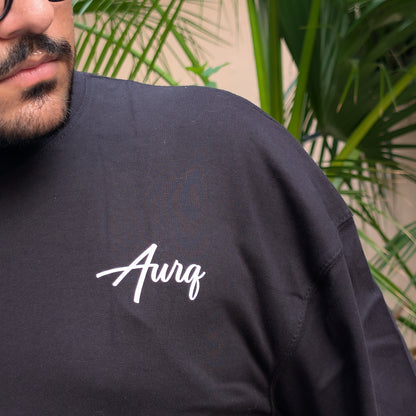 AURQ - Stay Curious Premium Black Tee