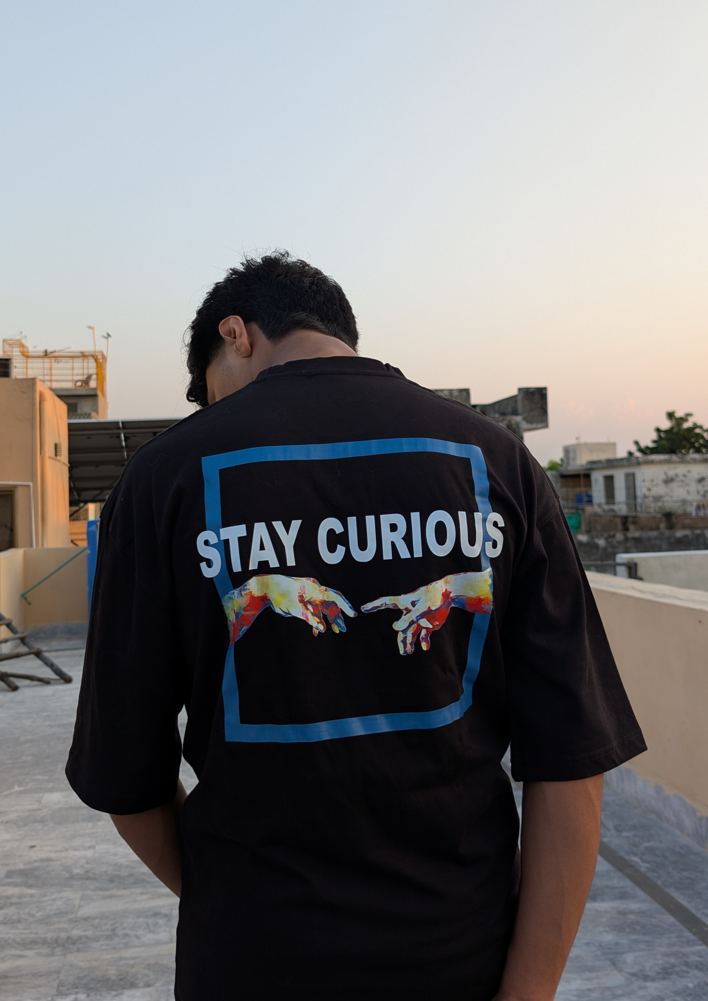 AURQ - Stay Curious Premium Black Tee